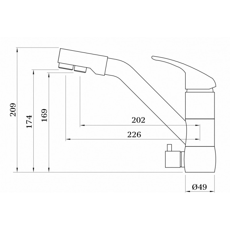 Смеситель для кухни чёрный Ganzer Rein GZ 16026C