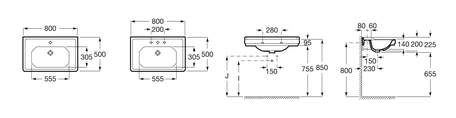 Раковина Roca Carmen 80х50 3270A0000