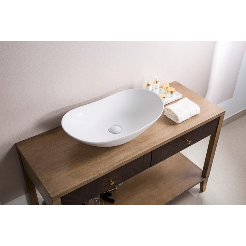Раковина накладная 60.5x37см Belbagno BB1404 белая