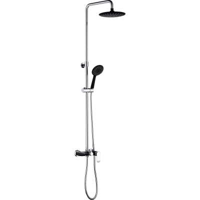 Душевая стойка со смесителем чёрный/хром Ganzer Maria GZ 22062C