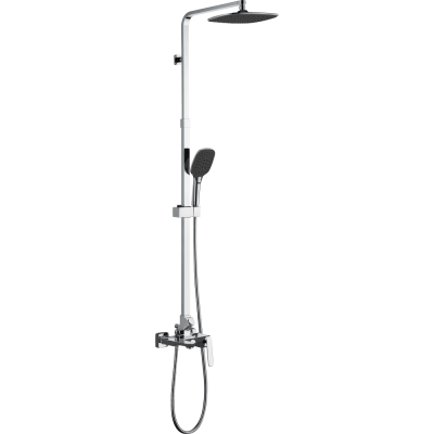 Душевая стойка со смесителем чёрный/хром Ganzer GZ 26061C