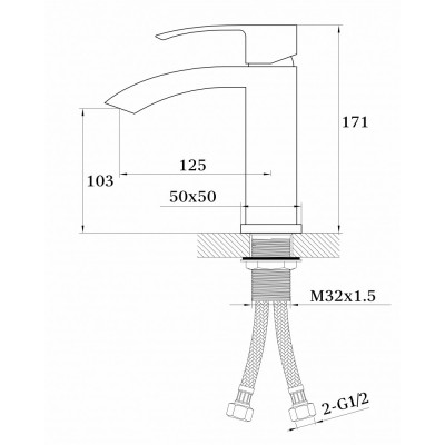 Смеситель для раковины хром Ganzer GZ 44011