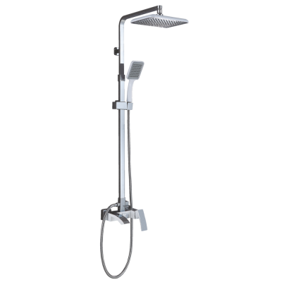 Душевая стойка со смесителем хром/белый Ganzer GZ 44062F