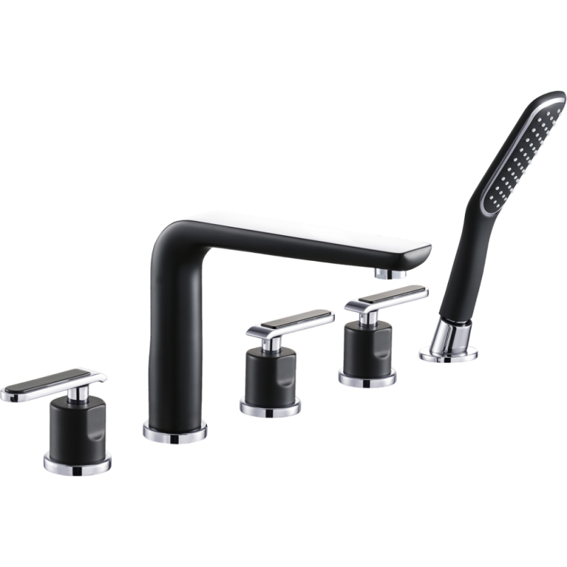 Смеситель на борт ванны чёрный Ganzer Haiger GZ 52031C