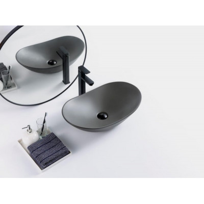 Накладная раковина серая 60.5х36х15.5см Belbagno BB1404-H311