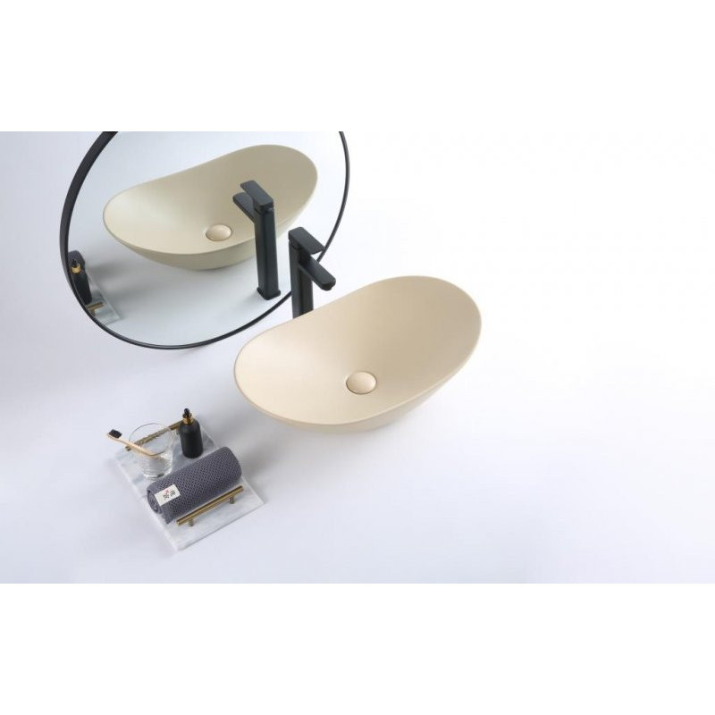 Накладная раковина бежевая 60.5х36х15.5см Belbagno BB1404-H316