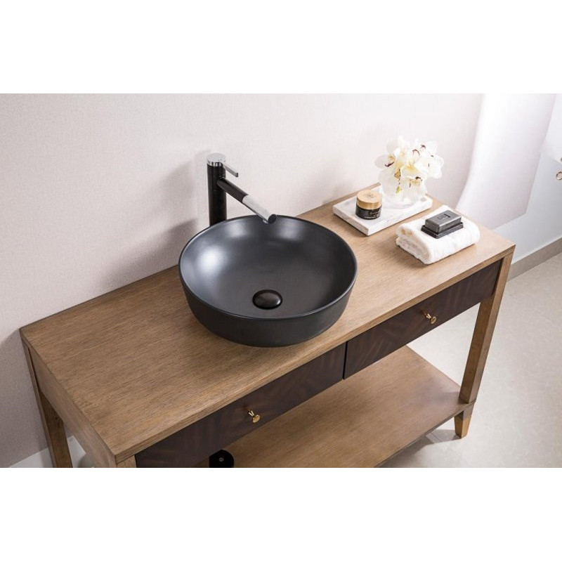Накладная раковина черная 41х41х13см Belbagno BB1315-H301
