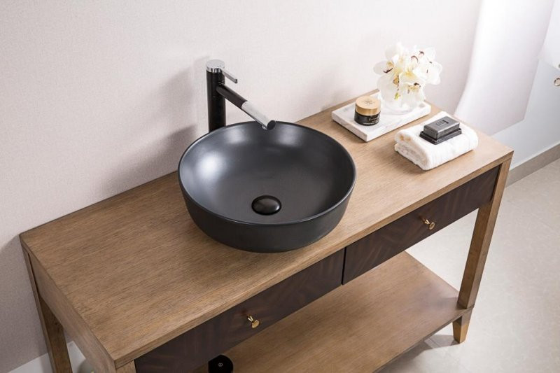 Накладная раковина черная 41х41х13см Belbagno BB1315-H301