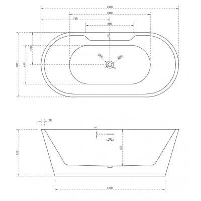 Акриловая отдельностоящая ванна ABBER AB9299-1.5