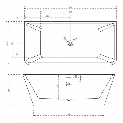 Акриловая отдельностоящая ванна ABBER AB9212-1.7