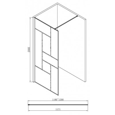 Душевая перегородка 120x200см Abber AG63120B