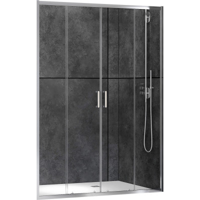 Душевая дверь хром 180x190см Abber AG33180