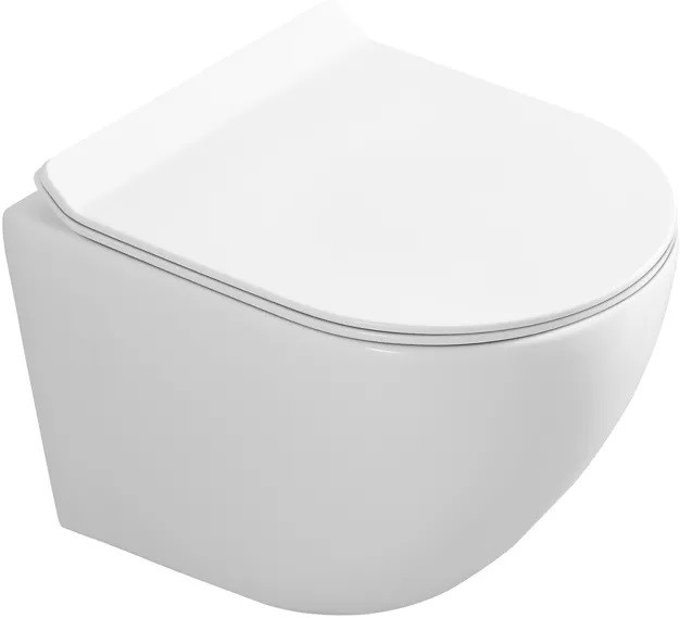 Безободковый подвесной унитаз белый Art&Max AM011CHR