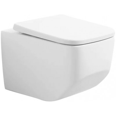 Безободковый подвесной унитаз белый Art&Max AM015CHR