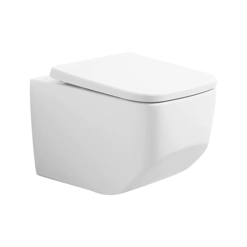 Безободковый подвесной унитаз белый Art&Max AM015CHR