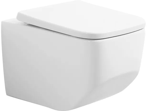 Безободковый подвесной унитаз белый Art&Max AM015CHR