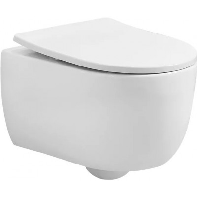 Безободковый подвесной унитаз белый Art&Max AM211CHR