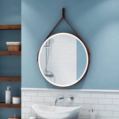 Зеркало с подсветкой коричневое Art&Max AM-Mil-800-DS-F-Brown