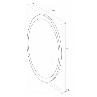Зеркало с подсветкой Art&Max AM-Ova-570-770-DS-F-H