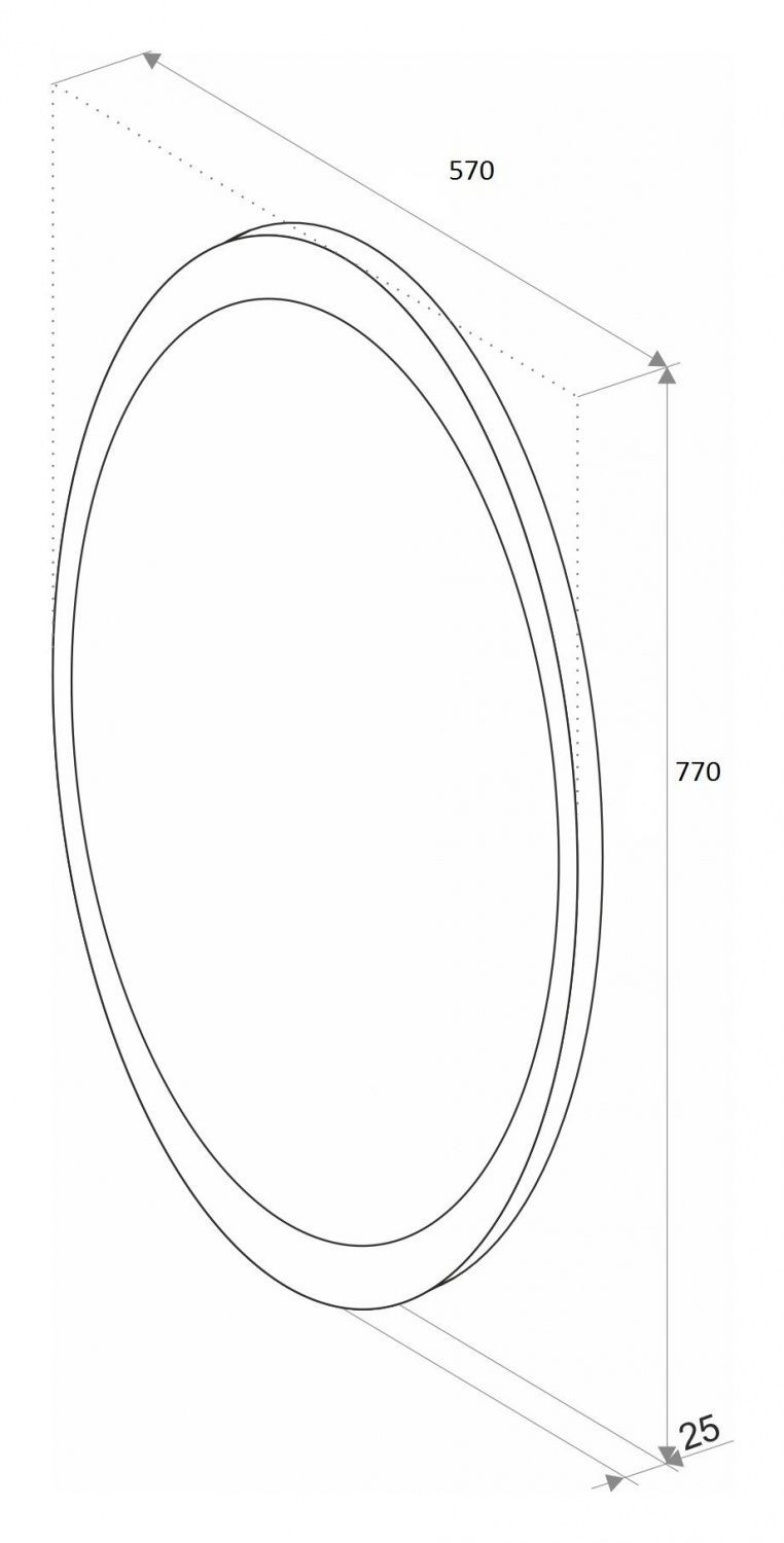 Зеркало с подсветкой Art&Max AM-Ova-570-770-DS-F-H
