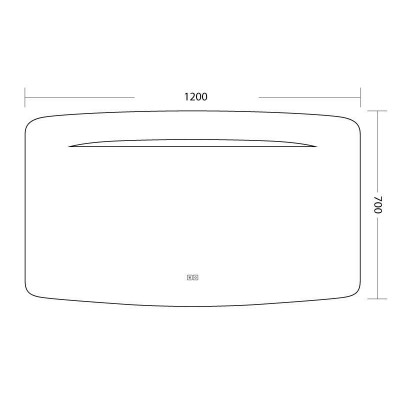 Зеркало с подсветкой Art&Max AM-Gin-1200-700-DS-F-H