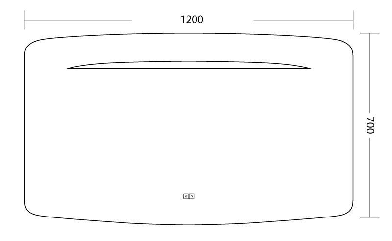 Зеркало с подсветкой Art&Max AM-Gin-1200-700-DS-F-H