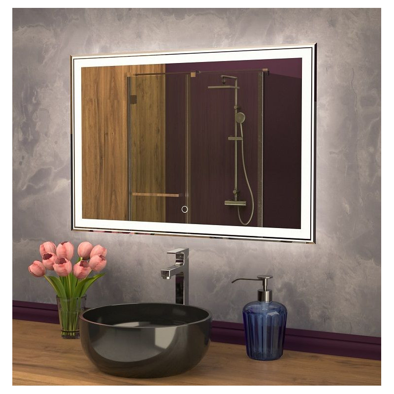 Зеркало с подсветкой Art&Max AM-Zoe-900-800-DS-F