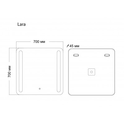 Зеркало с пЗеркало с подсветкой и гравировкой Grossman LARA 137070одсветкой и гравировкой Grossman LARA 136080
