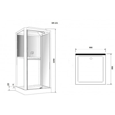 Душевая кабина 90х90см Grossman GR-121