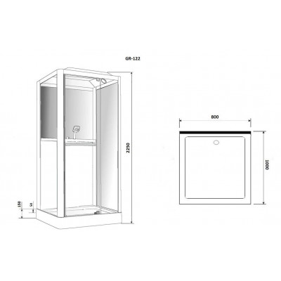 Душевая кабина 80х100см Grossman GR-122