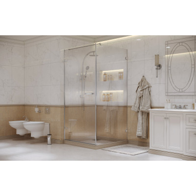 Душевой уголок левый 90x90х200см Abner Ambassador 10011101L