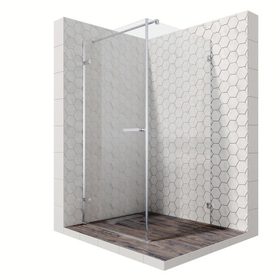 Душевой уголок левый 100x100х200см Abner Ambassador 10011102L