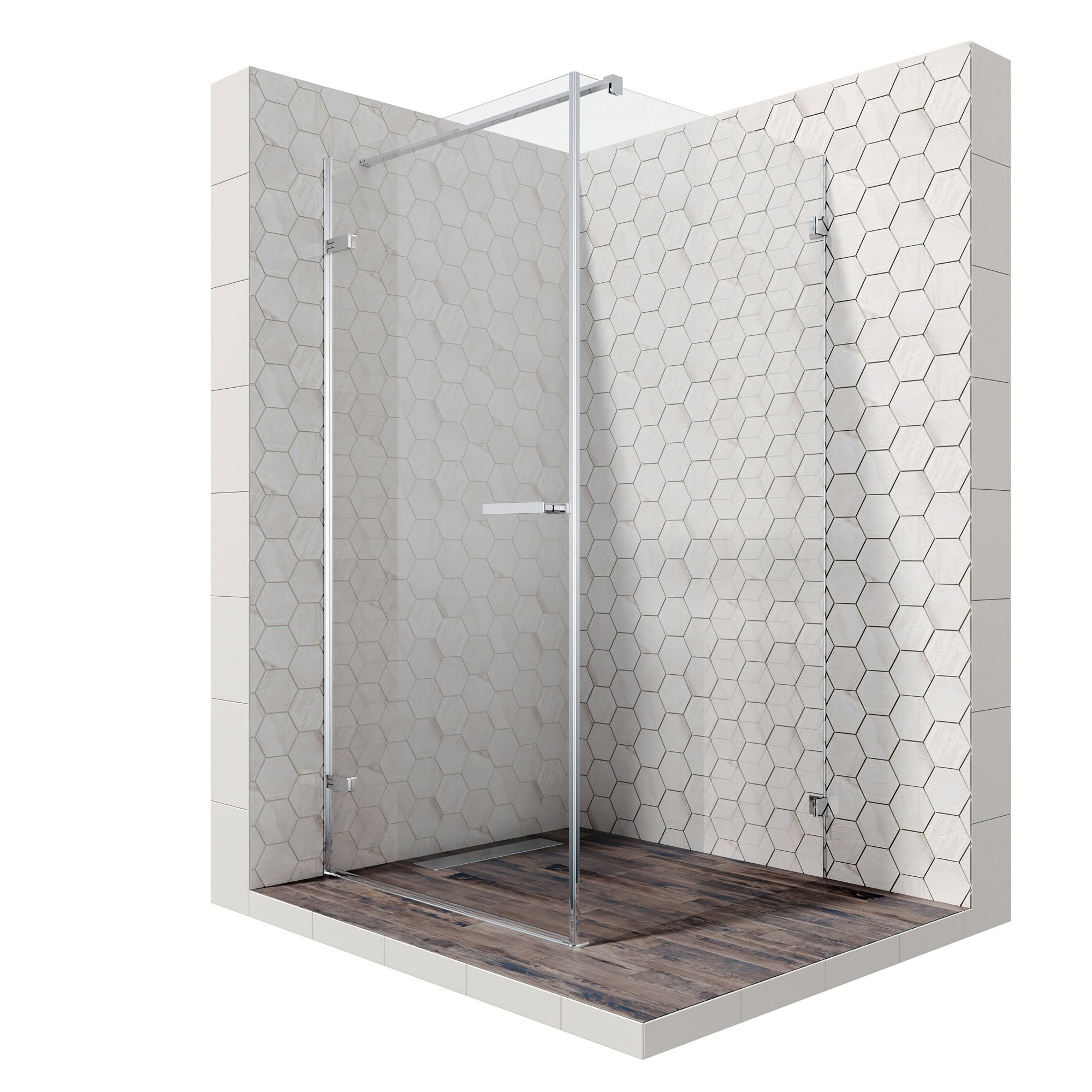 Душевой уголок левый 100x100х200см Abner Ambassador 10011102L
