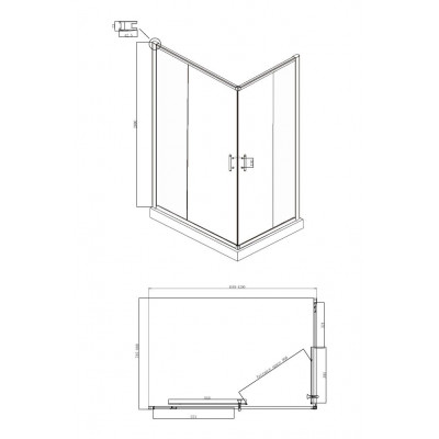 Душевой уголок 120x80х200см Kingston Ambassador 14011101
