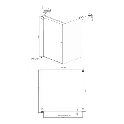 Душевой уголок 90x90х200см Nord Ambassador 13011103