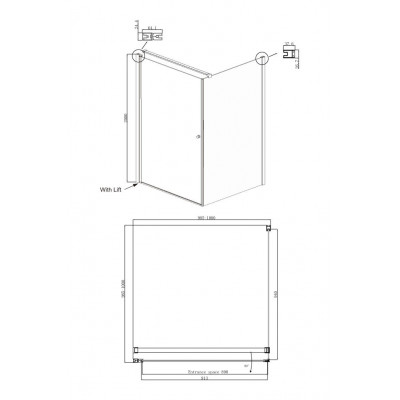 Душевой уголок 100x100х200см Nord Ambassador 13011104