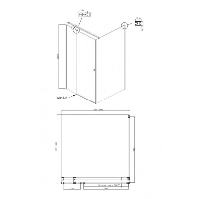 Душевой уголок 100x100х200см Nord Ambassador 13011106
