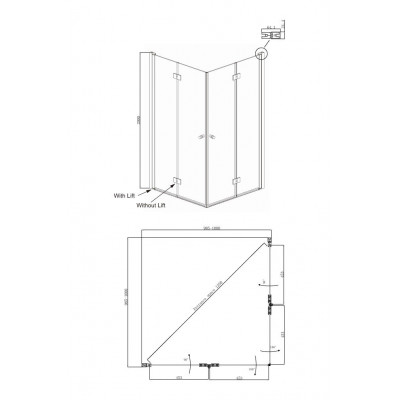 Душевой уголок 100x100х200см Nord Ambassador 13011109