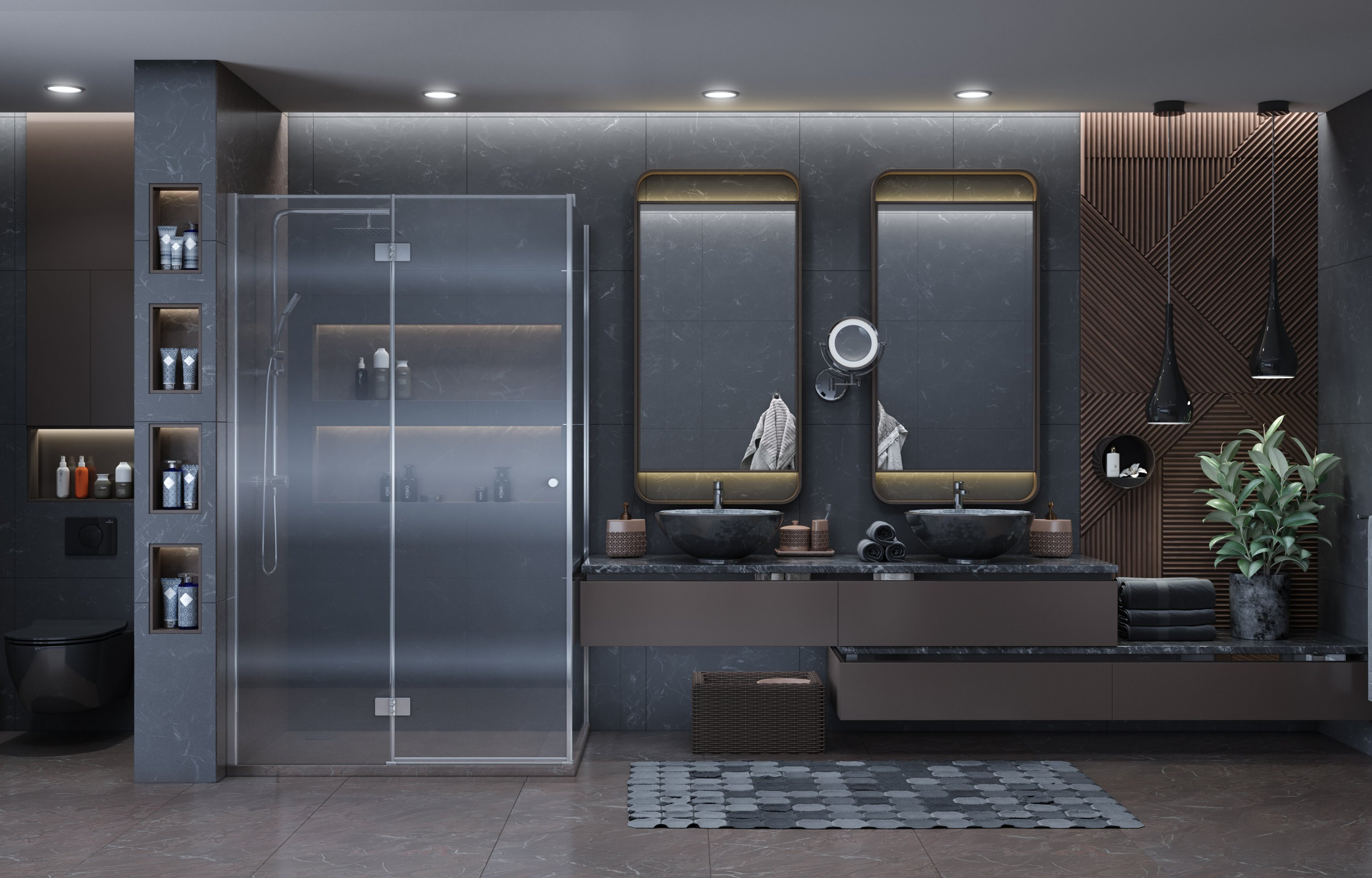 Душевой уголок левый 120x90х200см Daimond Ambassador 12011108L