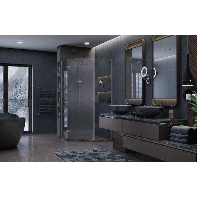Душевой уголок левый 90x90х200см Daimond Ambassador 12011111L