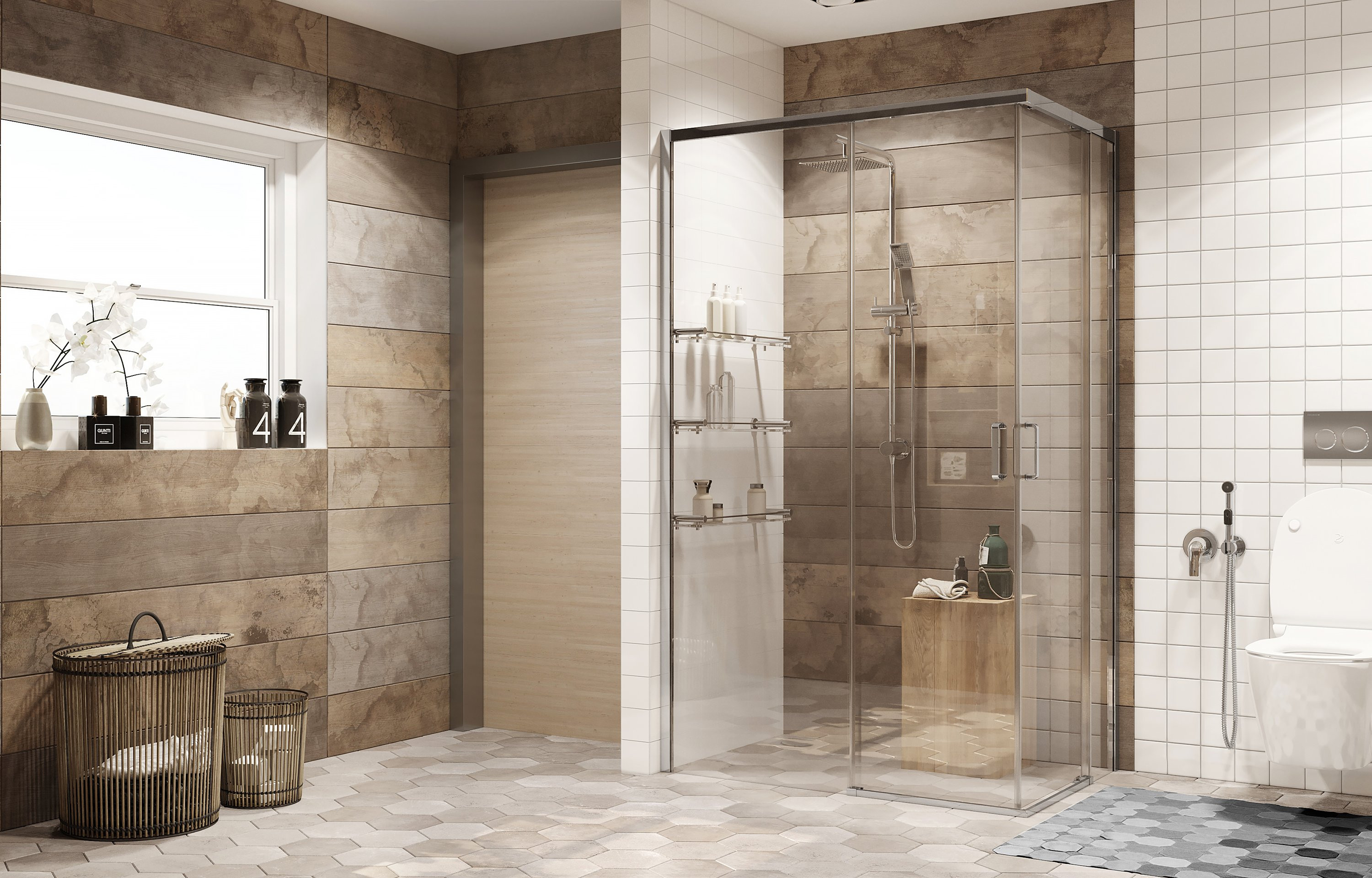 Душевой уголок левый 120x80х200см Queen Ambassador 11011106L