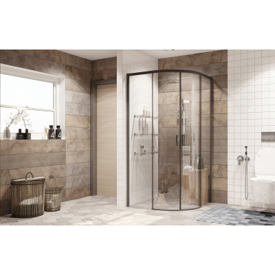 Душевой уголок 100x100х200см Queen Ambassador 11011202Black