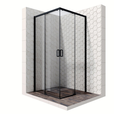 Душевой уголок 100x100х200см Queen Ambassador 11011204Black