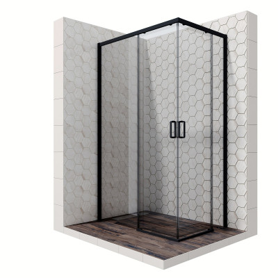 Душевой уголок левый 120x80х200см Queen Ambassador 11011205LBlack