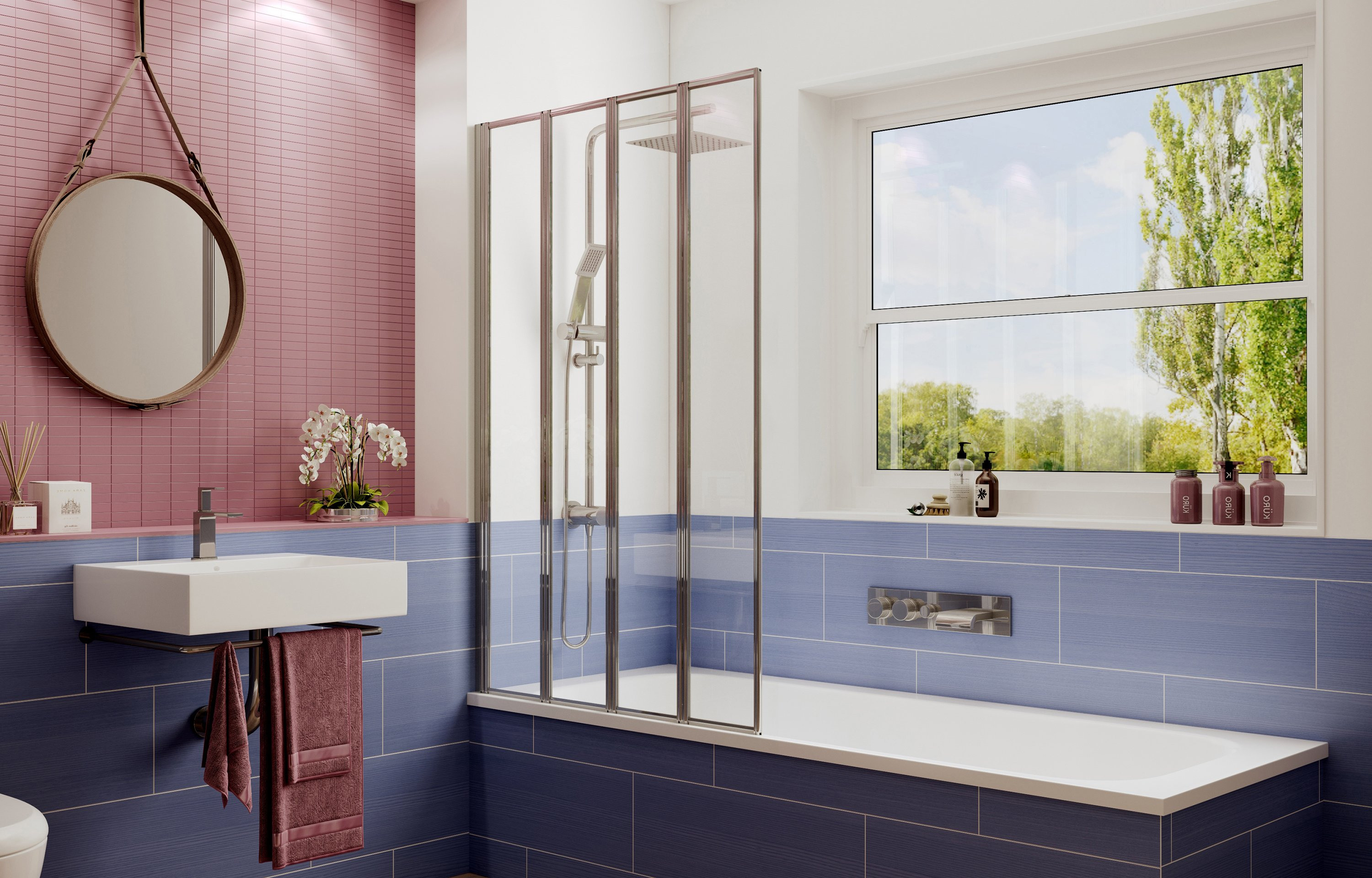 Шторка для ванны левая 100х140см Bath Screens Ambassador 16041111L