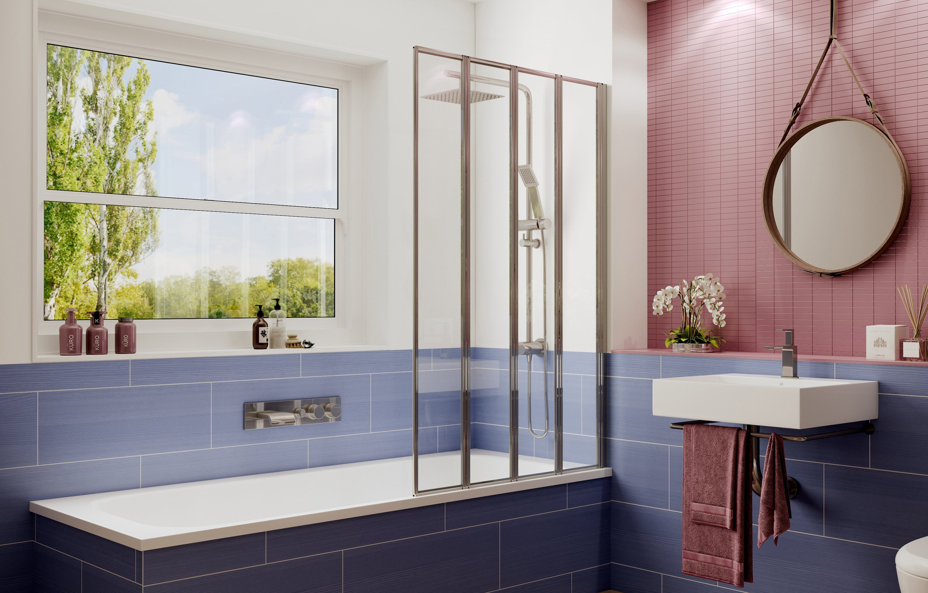Шторка для ванны правая 100х140см Bath Screens Ambassador 16041111R