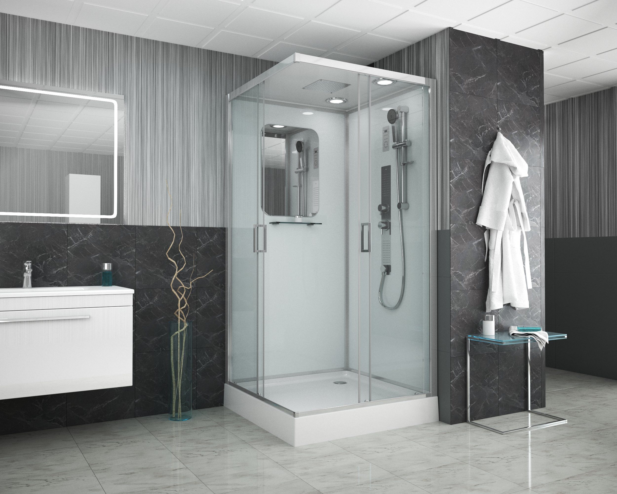 Душевая кабина 100x100х210см Niagara NG-6002-01GQ