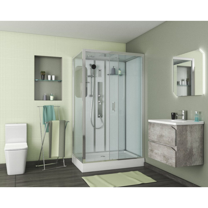 Душевая кабина левая 120x80х210см Niagara NG-6012-01GQL