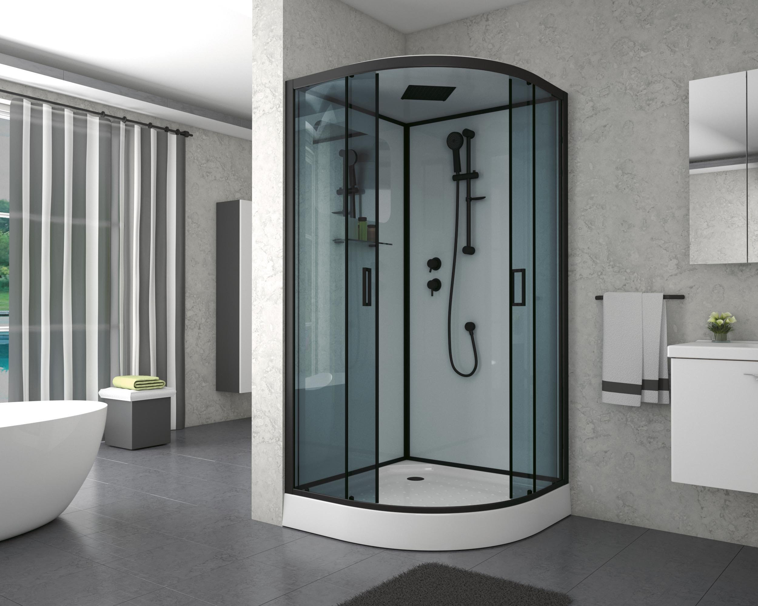 Душевая кабина 90x90х210см Niagara NG-6901-01 BLACK