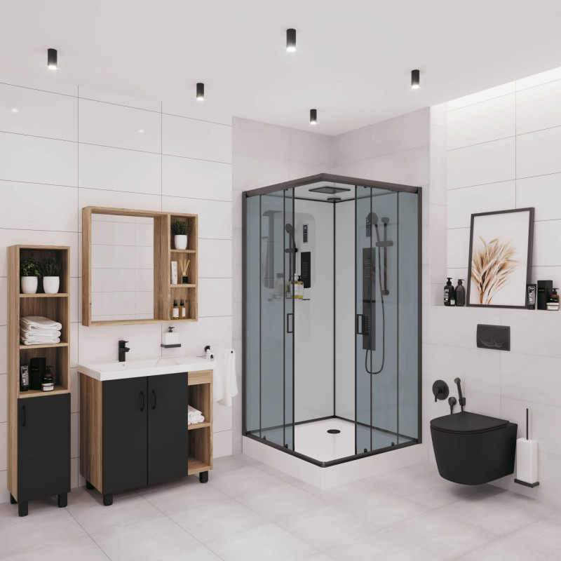 Душевая кабина 90x90х210см Niagara NG-6901-01GQ BLACK